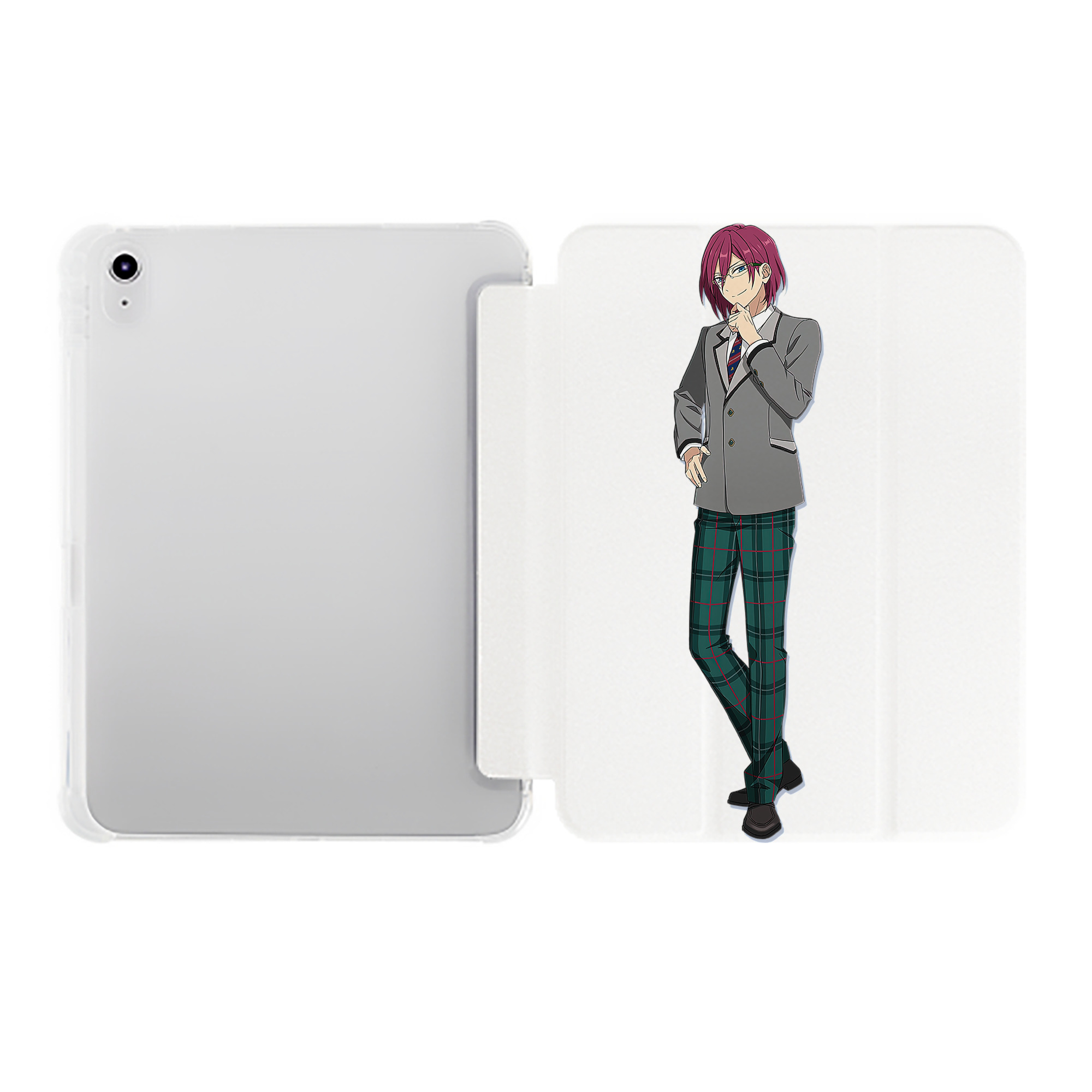 （画像用） あんさんぶるスターズ! Ensemble Stars IPad ケース ペン収納付き 三つ折りスタンド PUレザー×シリコン 対応機種9.5/10.5/10.9インチ